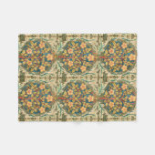 William Morris Roos Wreath Fleece Deken (Voorkant (Horizontaal))
