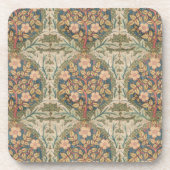 William Morris Roos Wreath  Flowering Roos Bier Onderzetter (Voorkant)