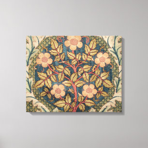 William Morris Roos Wreath  Flowering Roos Canvas Afdruk