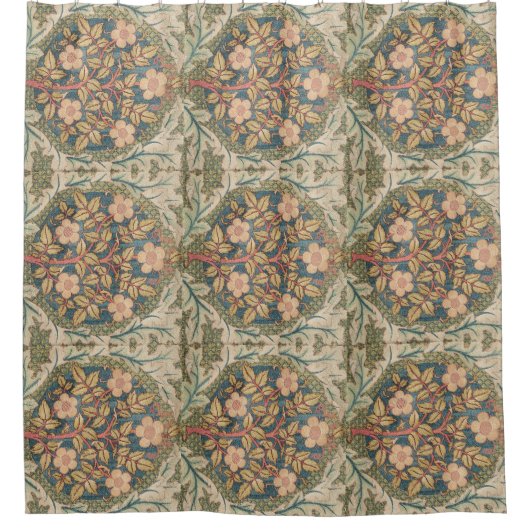 William Morris Roos Wreath  Flowering Roos Douchegordijn (Voorkant)