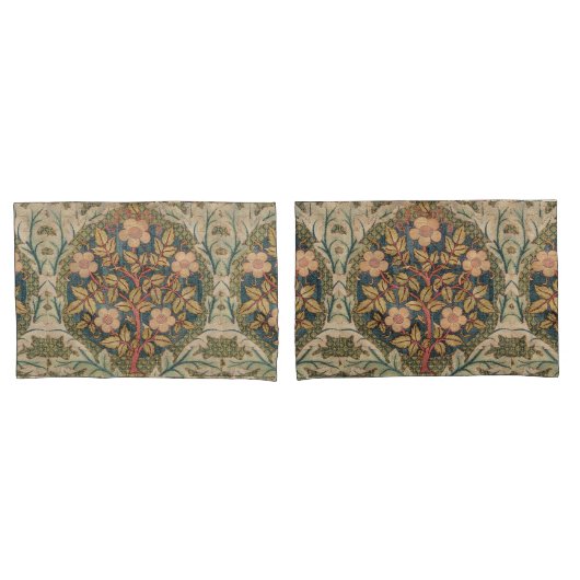 William Morris Roos Wreath  Flowering Roos Kussensloop (Voorkant-Set)