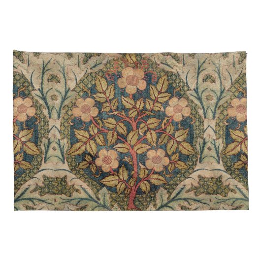 William Morris Roos Wreath  Flowering Roos Kussensloop (Achterkant-Rechts)