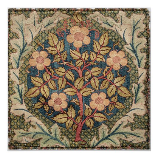 William Morris Roos Wreath  Flowering Roos Perfect Poster (Voorkant)