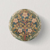 William Morris Roos Wreath  Flowering Roos Ronde Button 3,2 Cm (Voorkant)