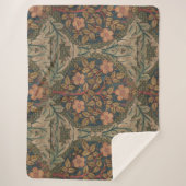 William Morris Roos Wreath Flowering Roos Sherpa Deken (Voorkant)