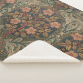 William Morris Roos Wreath Flowering Roos Sherpa Deken (3/4)
