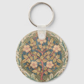 William Morris Roos Wreath  Flowering Roos Sleutelhanger (Voorkant)