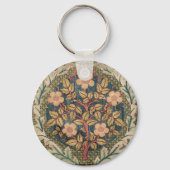 William Morris Roos Wreath  Flowering Roos Sleutelhanger (Achterkant)