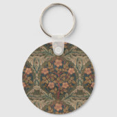 William Morris Roos Wreath  Flowering Roos Sleutelhanger (Voorkant)