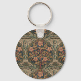 William Morris Roos Wreath Flowering Roos Sleutelhanger