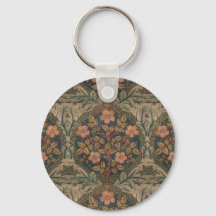 William Morris Roos Wreath  Flowering Roos Sleutelhanger