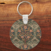 William Morris Roos Wreath  Flowering Roos Sleutelhanger (Voorkant)