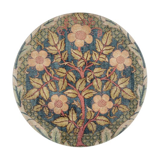 William Morris Roos Wreath  Flowering Roos Snijplank (Voorkant)