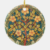 William Morris Roos Wreath Keramisch Ornament (Achterkant)