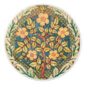 William Morris Roos Wreath Keramische Knop (Voorkant)