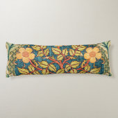 William Morris Roos Wreath Lichaamskussen (Achterkant)