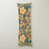 William Morris Roos Wreath Lichaamskussen (Achterkant (Verticaal))