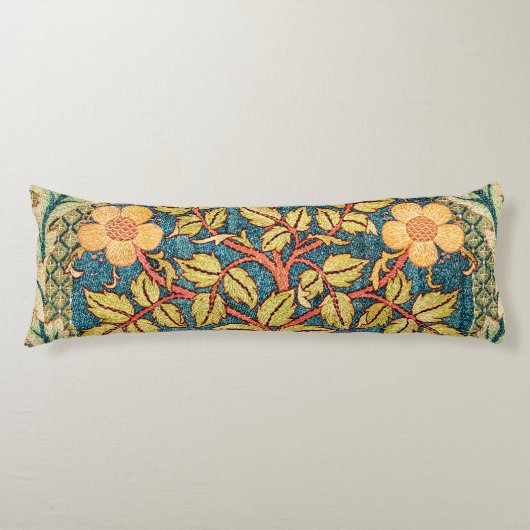 William Morris Roos Wreath Lichaamskussen (Voorkant)