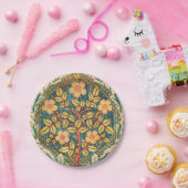 William Morris Roos Wreath Papieren Bordje (Feest)