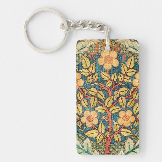 William Morris Roos Wreath Sleutelhanger (Voorkant)