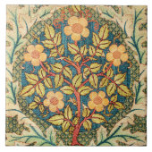 William Morris Roos Wreath Tegeltje (Voorkant)