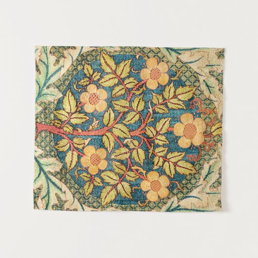 William Morris Roos Wreath Wandkleed (Voorkant (horizontaal))