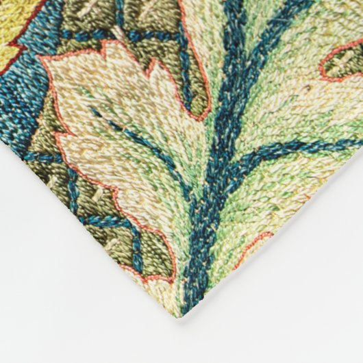 William Morris Roos Wreath (Zoomed) Throw Blanket Fleece Deken (Hoek)