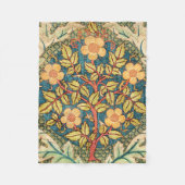 William Morris Roos Wreath (Zoomed) Throw Blanket Fleece Deken (Voorkant)