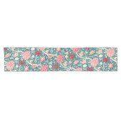 William Morris Rose Goud Groen Blauw Bloempatroon Korte Tafelloper (Horizontaal)