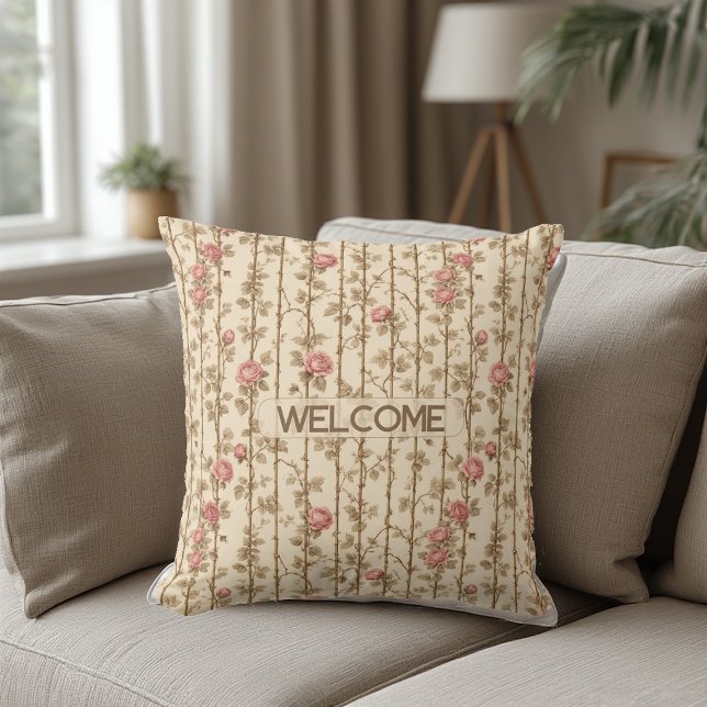 William Morris Rose Klimtretwerk Sierkussen  (William Morris Rose Climbing Trellis Decorative Throw Pillow)