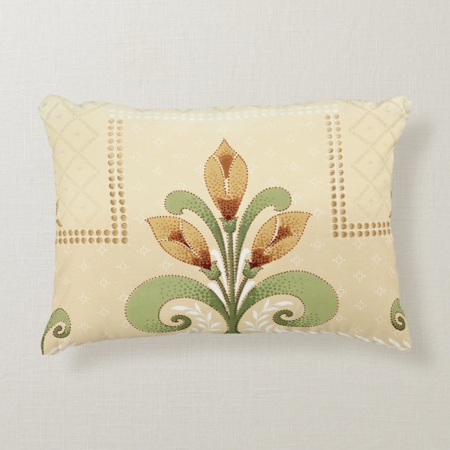 William Morris Row of Lilies Accent Pillow Kussen (Voorkant)