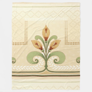 William Morris Row of Lilies Fleece Deken