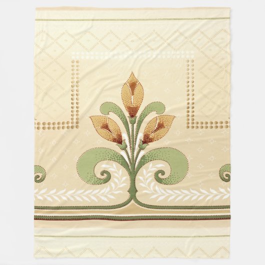 William Morris Row of Lilies Fleece Deken (Voorkant)