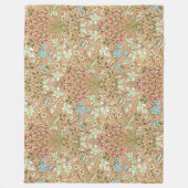 William Morris  roze blauw wit groen Fleece Deken (Voorkant)