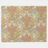 William Morris  roze blauw wit groen Fleece Deken (Voorkant (Horizontaal))