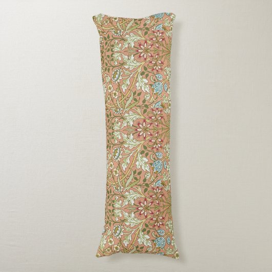 William Morris roze blauw wit groen Lichaamskussen (Voorkant Verticaal)