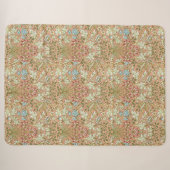 William Morris roze blauw wit groen Sherpa Deken (Voorkant (horizontaal))