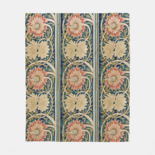 William Morris Roze Bloem Zijde Borduurwerk Antiek Fleece Deken
