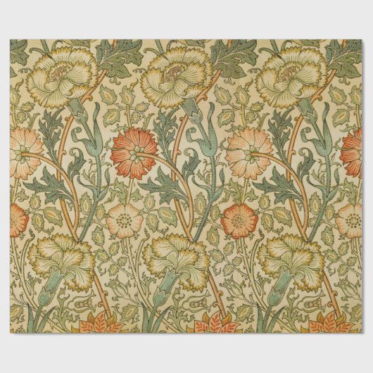 William Morris -  roze en Roos Cadeaupapier (Vlak)