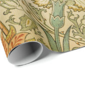 William Morris -  roze en Roos Cadeaupapier (Rol Hoek)