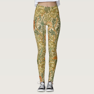 William Morris - roze en Roos Leggings