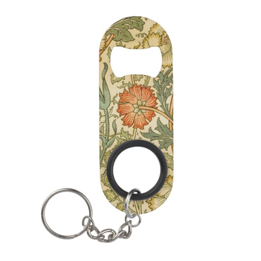 William Morris - roze en Roos Mini Flessenopener (Voorkant)