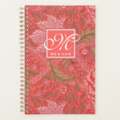 William Morris - Roze Floral Pattern & Monogram Planner (Voorkant)