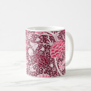 William Morris Roze Goud Bloempatroon Koffiemok