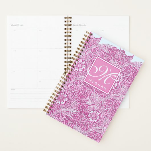 William Morris, Roze Marigold en Monogram Planner (Display)