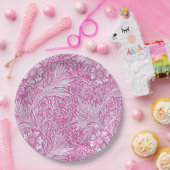 William Morris - Roze Marigold -  Floral Papieren Bordje (Feest)