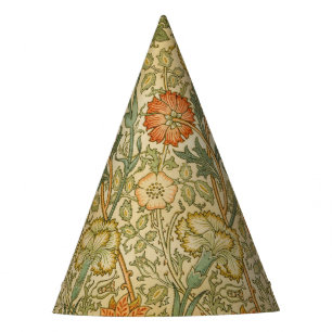William Morris Roze Roos Rand Bloemstuk Kunst Feesthoedjes