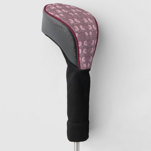 William Morris roze tulpen,  Victoriaans Golfheadcover (Schuin)