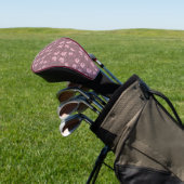 William Morris roze tulpen,  Victoriaans Golfheadcover (Insitu)