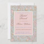 William Morris Roze Wild Tulpen Blauw Bridal Brunc Kaart (Voorkant)